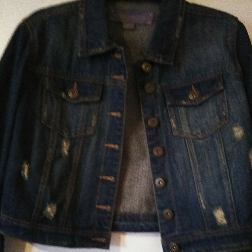 Distressed Jean Jacket - Picture 3 of 4